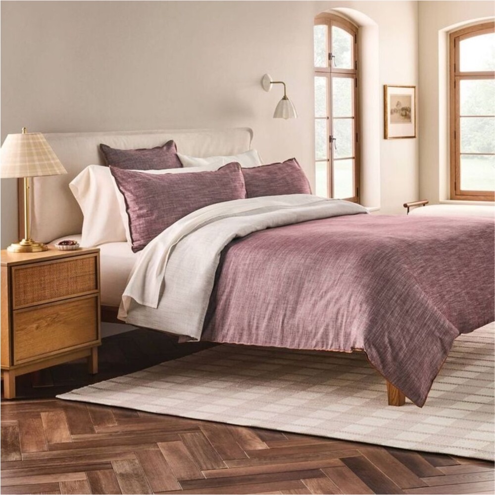 Hearth & Hand w/Magnolia, 3pc King Reversible Duvet Cover Set,Linen Blend